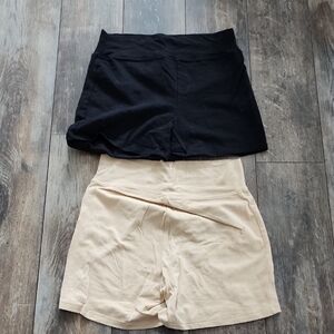 Black and Cream Shorts Set